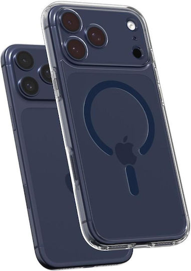 Spigen Ultra Hybrid MagFit Rückseite Umschlag Silikon / Kunststoff 2mm Transparent Tiefblau (iPhone 17 Pro Max)