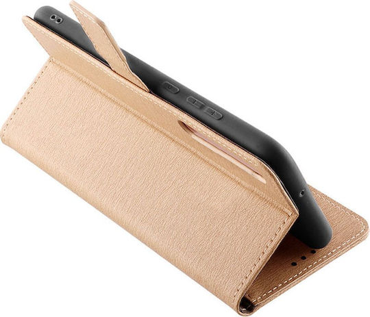 Volte-Tel Allure Magnet Book Piele artificială / Silicon Auriu (Redmi A5)