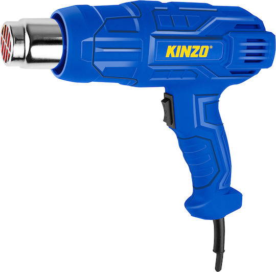 Kinzo 18228 Πιστόλι Θερμού Αέρα 2000W με Ρύθμιση Θερμοκρασίας εως και 495°C