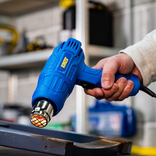 Kinzo 18228 Πιστόλι Θερμού Αέρα 2000W με Ρύθμιση Θερμοκρασίας εως και 495°C