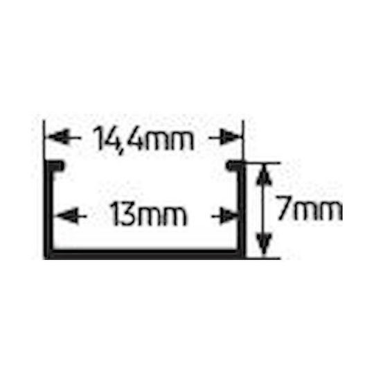 Geyer Extern Aluminiumprofil für LED-Streifen 100x1.4x0.7cm