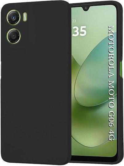 Techsuit Softflex Motorola Moto Umschlag Rückseite Silikon Schwarz (Motorola Moto G06)