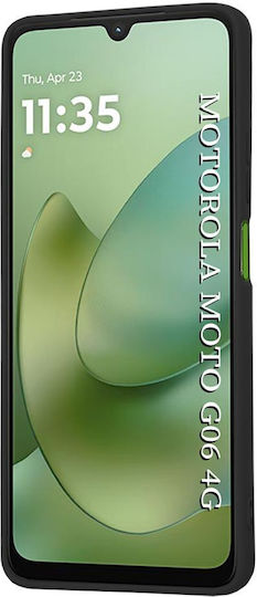 Techsuit Softflex Motorola Moto Umschlag Rückseite Silikon Schwarz (Motorola Moto G06)