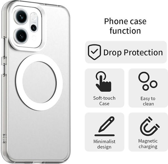 Techsuit Candycase Umschlag Rückseite Kunststoff / Silikon Weiß (Oppo Reno14, Techsuit)
