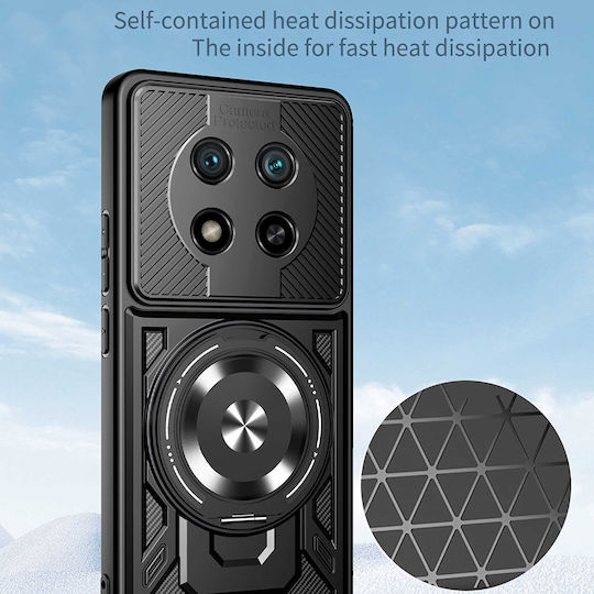 Techsuit Ruggedcam Umschlag Rückseite Silikon Gray (Honor Magic8 Lite - Techsuit)