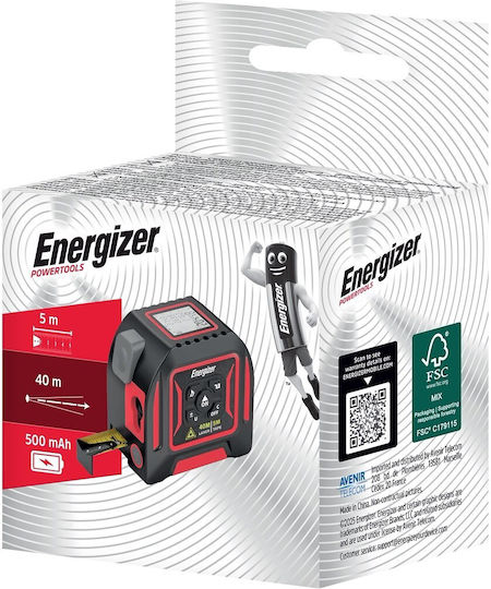 Energizer Μέτρο Laser 3MT40 με Δυνατότητα Μέτρησης 40m