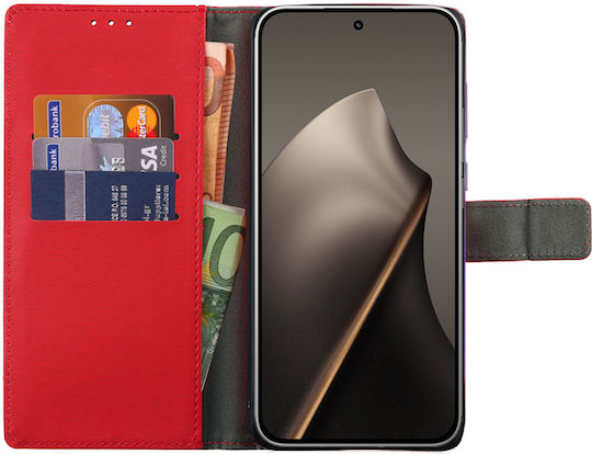 Volte-Tel Buchen Sie Synthetisches Leder / Silikon Rot (Xiaomi 15T)