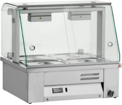 Inomak Vitrină încălzită Ben Marie cu 2 Locuri pentru Gastronomi și Putere 2260W L76 x l63 x Î71 cm