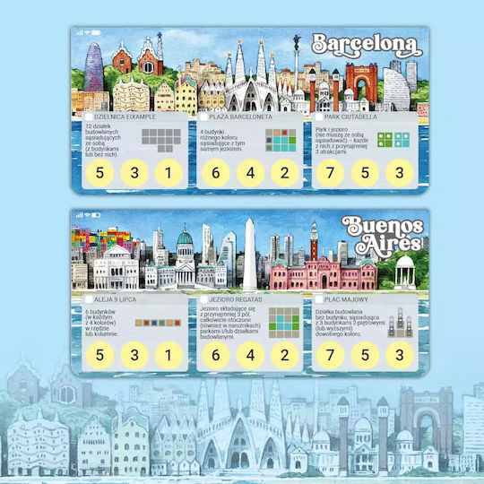 Board Game Cities of Dreams for 2-4 Players 10+ Years Old (PL) Nasza Ksiegarnia