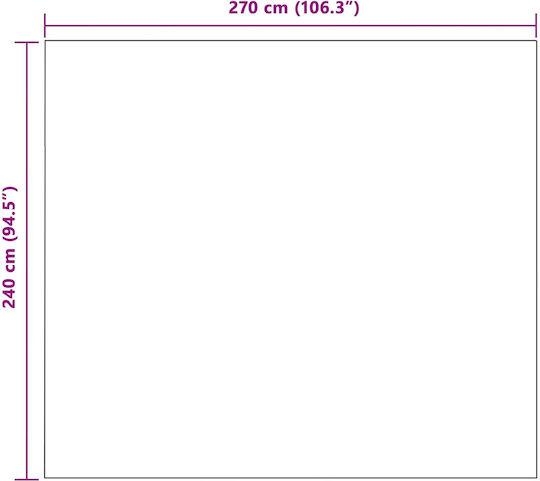 vidaXL Ριχτάρι Διθέσιου Καναπέ Fleece 270x240εκ. Λευκό