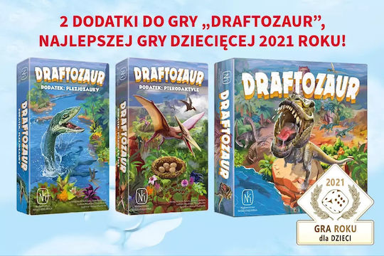 Game Expansion Draftosaurus 2 Pterodactyls and Plesiosaurs for 2-5 Players (PL) Nasza Ksiegarnia