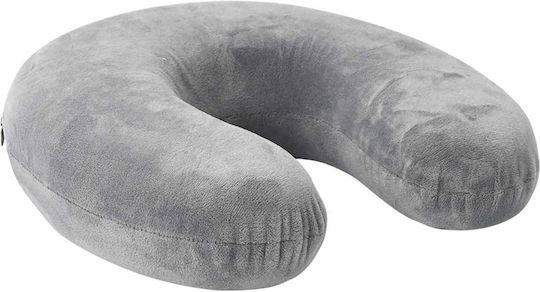 vidaXL Velvet Travel Pillow Grey