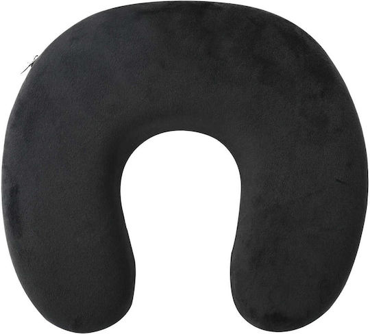 vidaXL Travel Pillow Velvet Black