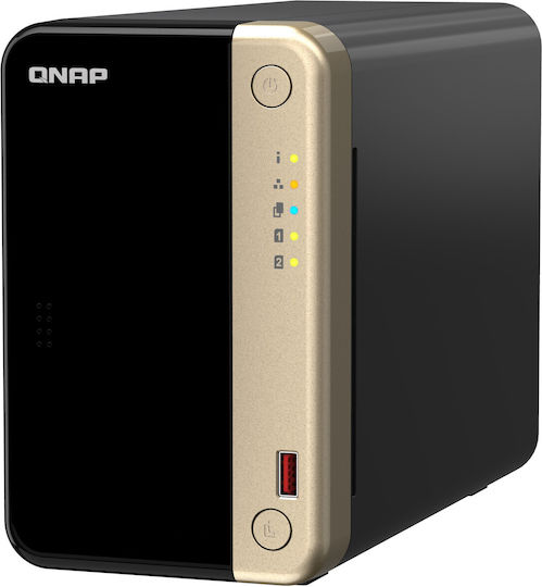 QNap TS-264 NAS Tower με 2 θέσεις για HDD/M.2/SSD και 2 θύρες Ethernet