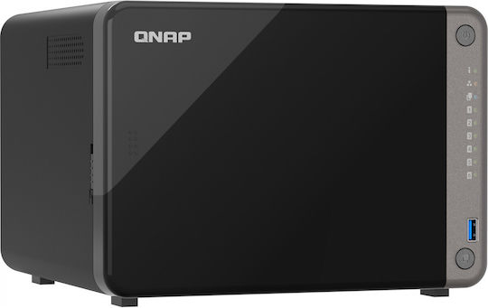 QNap NAS With 6 Hard Drive Slots For HDD/SSD And 2 Ethernet Ports TS-AI642-8G