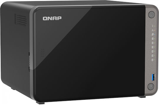 QNap NAS With 6 Hard Drive Slots For HDD/SSD And 2 Ethernet Ports TS-AI642-8G