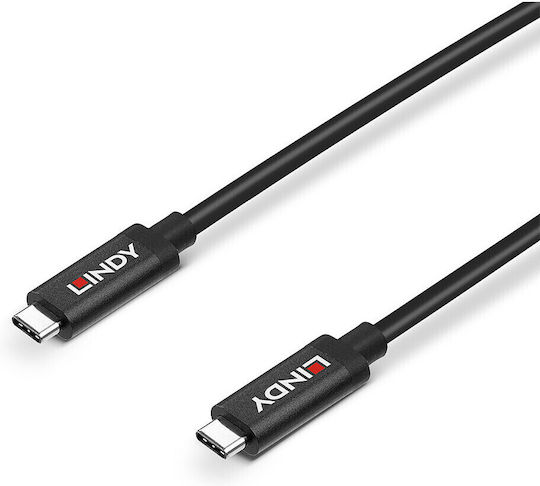 Lindy USB 3.2 Video Cable USB-C male - USB-C 60W PD Μαύρο 3m 43348
