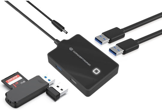 Conceptronic USB-A 3.0 x 1, USB-A 2.0 x 3 Hub 4 Θυρών USB 3.0 με σύνδεση USB-A