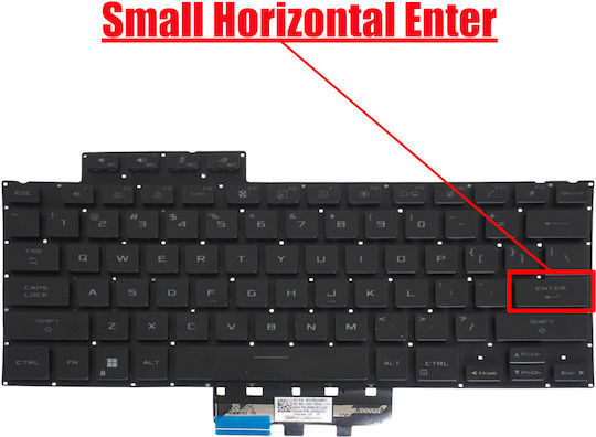 Laptop Keyboard Asus Rog Zephyrus G14 Ga402 G14 Ga402r G14 Ga402rj G14 Ga402rk G14 Ga402ru G14 Ga402x G14 Ga402xv G14 Ga402ru G14 Ga402x G14 Ga402xv US No Frame Black Code 41272usnoframe