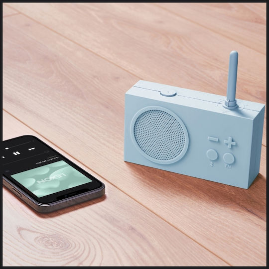 Lexon Tykho 3 Φορητό Ραδιόφωνο Επαναφορτιζόμενο με Bluetooth Μπλε Ανοιχτό