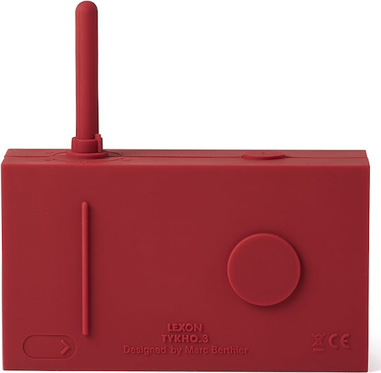 Lexon Tykho 3 Tragbares Radio mit Bluetooth Rot
