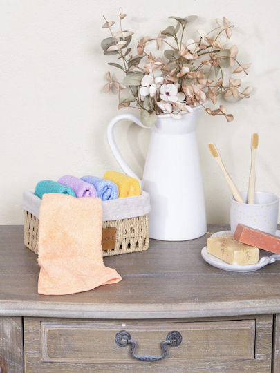 Nima Home Καλαθάκι 5 Τεμάχια Λαβέτες Bamboo Nest Lilac Λιλά