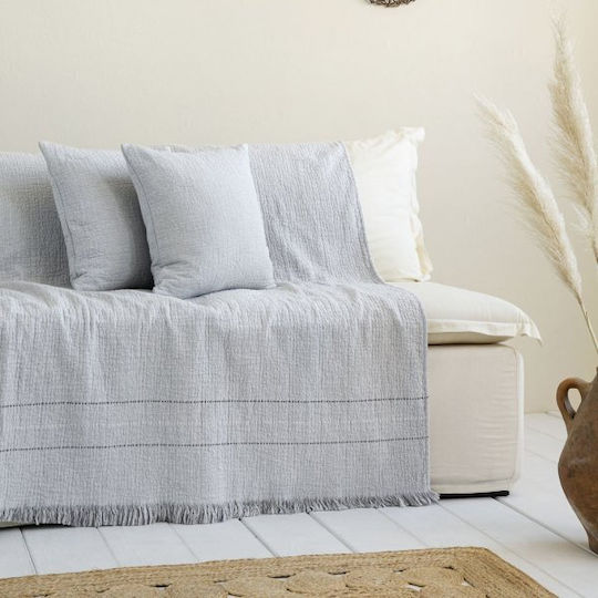 Nima Azura Armchair Throw 2 Sides 180x180cm Gray