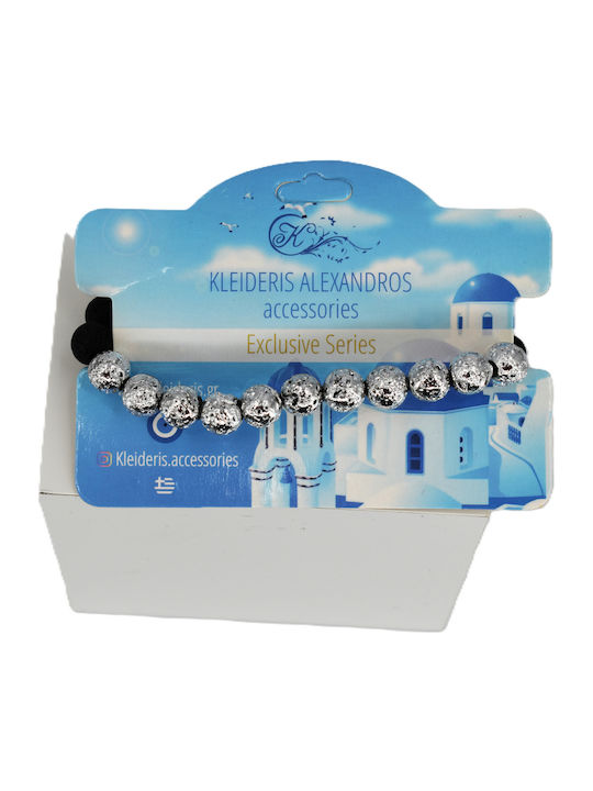 Elegant Women's Bracelet made of Silver with Lava Stones