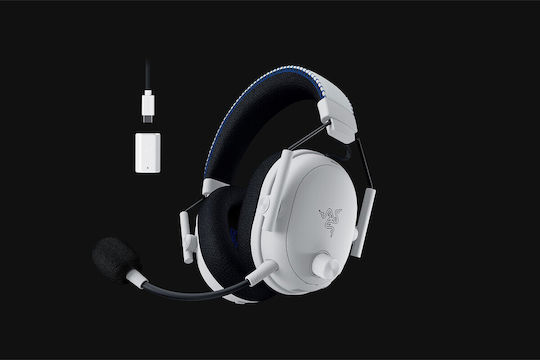 Razer BlackShark V3 Pro for PlayStation Wireless Over Ear Gaming Headset with Bluetooth / USB / 3.5mm Connectivity White for PS4 / PS5 / PC
