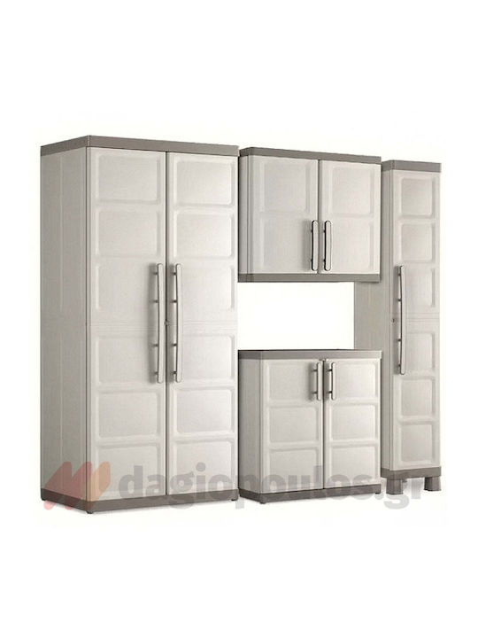 Двукрилен Гардероб Excellence Xl Low от Полипропилен с 2 Рафта 89x54x93 cm