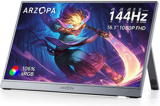 Arzopa Z1FC IPS HDR Portable Monitor 16.1" FHD 1920x1080 144Hz Gray