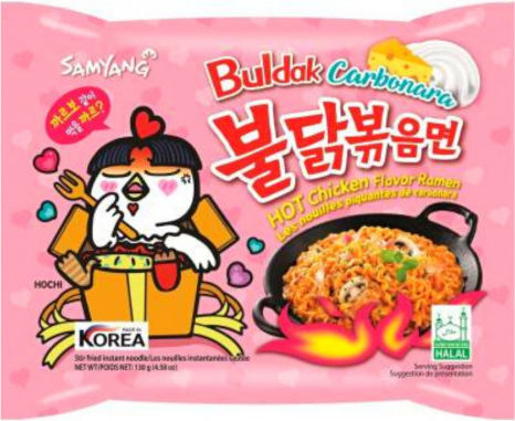 Samyang Noodles Carbonara Hot Chicken Flavor 130gr