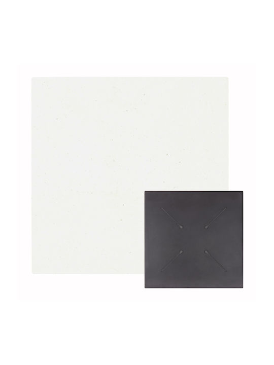 HomeMarkt Quadratisch Tischoberfläche aus Spanplatte White 60x60cm HM5837.22 2Stück