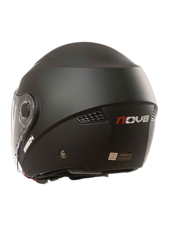 Nova Racing OF851 Breezy Matt Black Κράνος Μηχανής Jet ECE 22.06