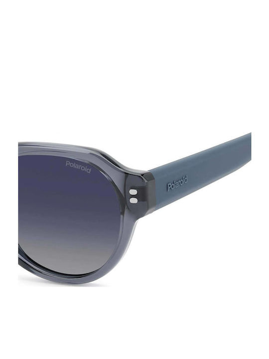 Polaroid Men's Sunglasses with Grey Horn-Rimmed Frame and Blue Gradient Polarized Lenses PLD6249/S/X 09V/Z7
