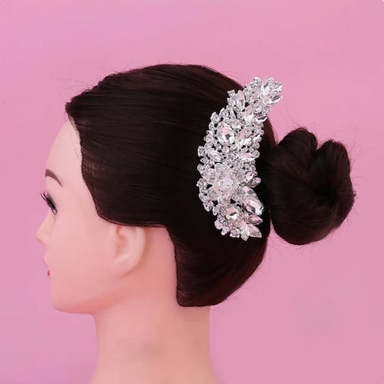 Bridal Hair Comb Crystals Silver Serene