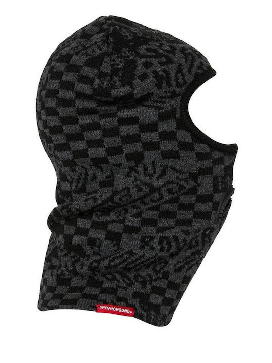 Warp Check Beanie Unisex Beanie Knitted in Black color