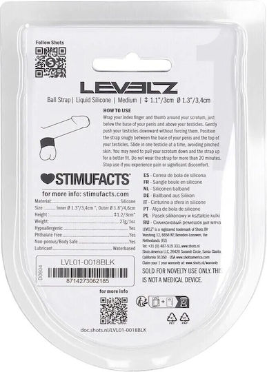 Chingă cu Bile Din Silicon Lichid Medie 34mm Neagră