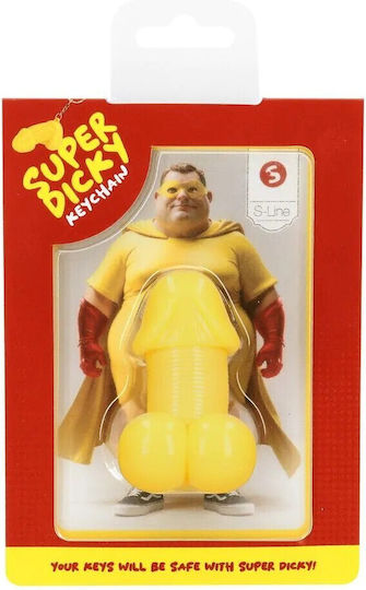 Super Dicky Brelock Schlüssel Penisform Gelb