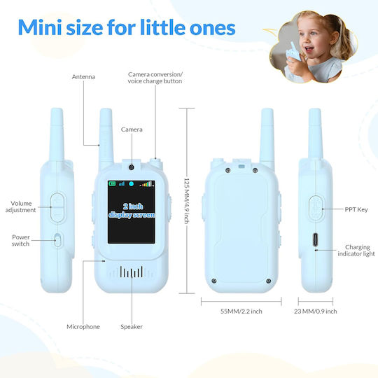 Mafiti Kinder-Walkie-Talkies Für 3+ Jahre 2 Stück