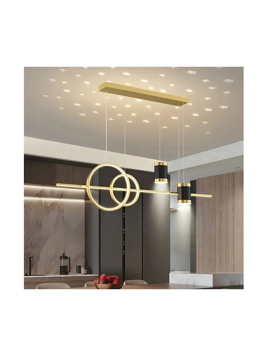 Adjustable Pendant Light Gold 100x100cm