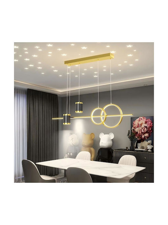 Adjustable Pendant Light Gold 100x100cm