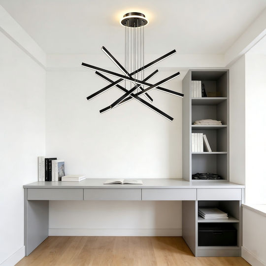 LED Κρεμαστό Φωτιστικό Μαύρο 60x60εκ. LED Κρεμαστό Φωτιστικό Μαύρο 60x60εκ.
