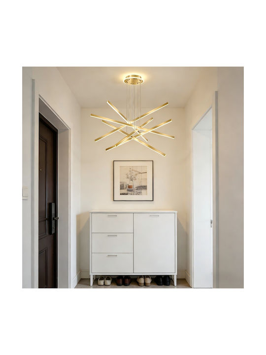 Adjustable Pendant Light Gold 60x60cm