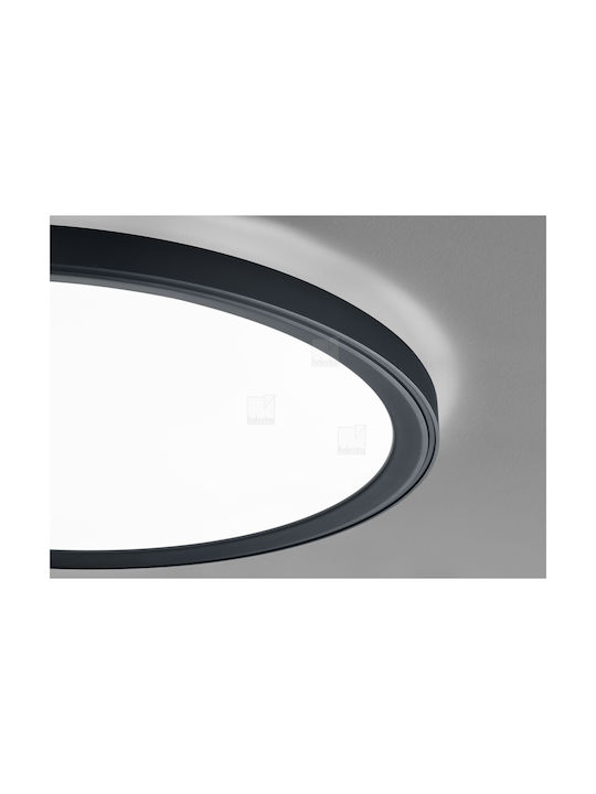 Helestra Ceiling Mount Light 55cm Black with Integrated LED