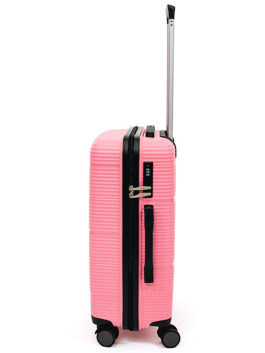 Lamonza Reno Mittlerer Reisekoffer Pink mit 4 Räder Höhe 63cm