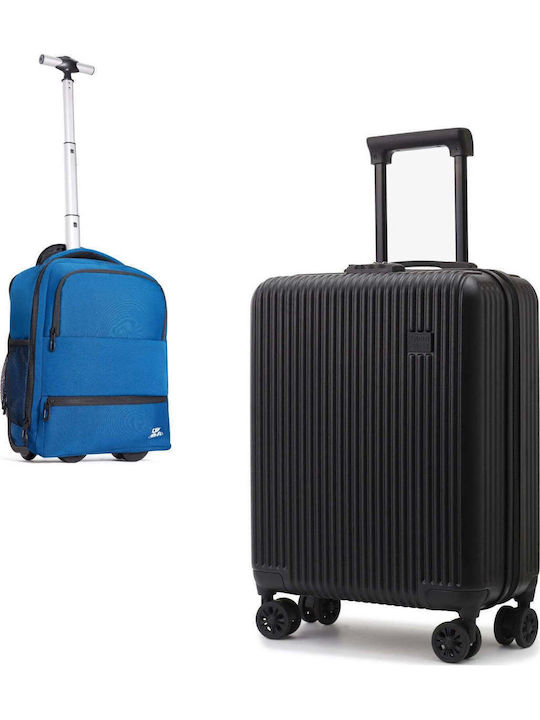 CabinFly Βαλίτσες Ταξιδιού Black And Blue με 4 Ρόδες
