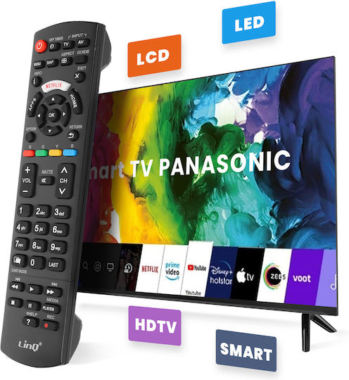 Linq Universal Remote Control Panasonic Tvs 8m Range Black