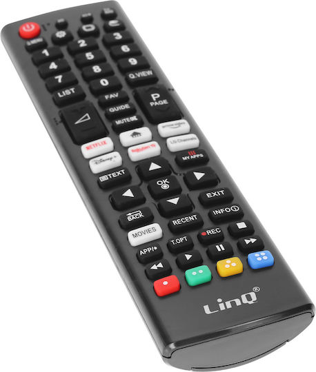 Linq Universal Remote Control Lg Tv 8m Range Black