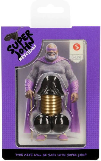 Super John Μπρελόκ Κλειδιών Σχήμα Πέους Μαύρο